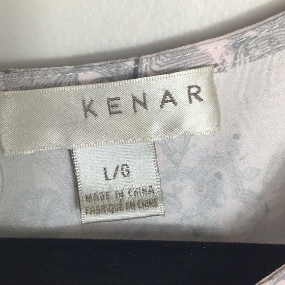 Kenar Pink and Gray geometric print top Large - Picture 6 of 7